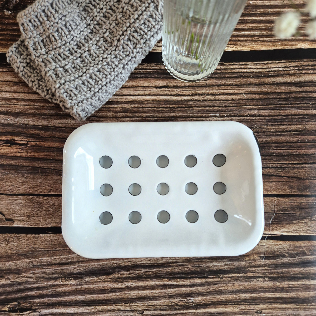 Two Part Enamel Soap Dish